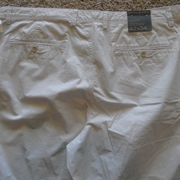 Banana Republic Aiden Slim Fit Pant size 42/34 Off-White - Picture 4 of 5